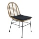 Καρέκλα Κήπου ACCIUS Φυσικό/Μαύρο Μέταλλο/Rattan 49x56x84cm Καρέκλα Κήπου ACCIUS Φυσικό/Μαύρο Μέταλλο/Rattan 49x56x84cm