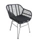 Καρέκλα Κήπου ACTORIUS Μαύρο Μέταλλο/Rattan 57x53x81cm Καρέκλα Κήπου ACTORIUS Μαύρο Μέταλλο/Rattan 57x53x81cm