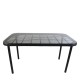 Τραπέζι Κήπου AMPLAS Μαύρο Μέταλλο/Rattan/Γυαλί 140x80x73cm Τραπέζι Κήπου AMPLAS Μαύρο Μέταλλο/Rattan/Γυαλί 140x80x73cm