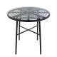 Τραπέζι Κήπου APPIUS Μαύρο Μέταλλο/Rattan/Γυαλί 70x70x74cm Τραπέζι Κήπου APPIUS Μαύρο Μέταλλο/Rattan/Γυαλί 70x70x74cm