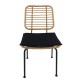 Καρέκλα Κήπου ATIUS Φυσικό/Μαύρο Μέταλλο/Rattan 46.5x55x86cm Καρέκλα Κήπου ATIUS Φυσικό/Μαύρο Μέταλλο/Rattan 46.5x55x86cm