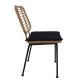 Καρέκλα Κήπου ATIUS Φυσικό/Μαύρο Μέταλλο/Rattan 46.5x55x86cm Καρέκλα Κήπου ATIUS Φυσικό/Μαύρο Μέταλλο/Rattan 46.5x55x86cm