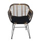 Καρέκλα Κήπου ATINIUS Φυσικό/Μαύρο Μέταλλο/Rattan 58x62x82cm Καρέκλα Κήπου ATINIUS Φυσικό/Μαύρο Μέταλλο/Rattan 58x62x82cm