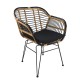 Καρέκλα Κήπου ATINIUS Φυσικό/Μαύρο Μέταλλο/Rattan 58x62x82cm Καρέκλα Κήπου ATINIUS Φυσικό/Μαύρο Μέταλλο/Rattan 58x62x82cm