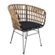 Καρέκλα Κήπου AULIUS Φυσικό/Μαύρο Μέταλλο/Rattan 57x60x78.5cm Καρέκλα Κήπου AULIUS Φυσικό/Μαύρο Μέταλλο/Rattan 57x60x78.5cm
