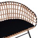 Καναπές Κήπου ArteLibre ARVENIUS Φυσικό/Μαύρο Rattan 124x57x77cm - ART-14510064