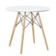 Τραπέζι RAPTOR Λευκό MDF/Ξύλο Φ80x74cm Τραπέζι RAPTOR Λευκό MDF/Ξύλο Φ80x74cm