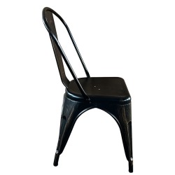 Καρέκλα  Βιομηχανικού Τύπου Vintage TOLIKO Μαύρο Αντικέ Μέταλλο 44x49x84cm