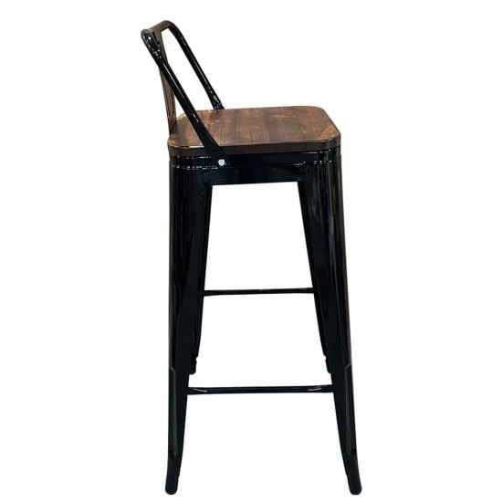 Σκαμπό Bar Βιομηχανικού Τύπου Vintage MOLERO II Μαύρο/Καφέ Μέταλλο/Ξύλο 44x44x94cm Σκαμπό Bar Βιομηχανικού Τύπου Vintage MOLERO II Μαύρο/Καφέ Μέταλλο/Ξύλο 44x44x94cm