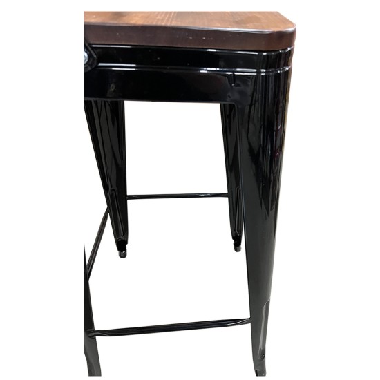 Σκαμπό Bar Βιομηχανικού Τύπου Vintage MOLERO II Μαύρο/Καφέ Μέταλλο/Ξύλο 44x44x94cm Σκαμπό Bar Βιομηχανικού Τύπου Vintage MOLERO II Μαύρο/Καφέ Μέταλλο/Ξύλο 44x44x94cm