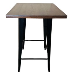 Τραπέζι Bar  Βιομηχανικού Τύπου Vintage ARTEKTO Μαύρο/Καφέ Μέταλλο/Ξύλο 60x60x103cm Τραπέζι Bar  Βιομηχανικού Τύπου Vintage ARTEKTO Μαύρο/Καφέ Μέταλλο/Ξύλο 60x60x103cm