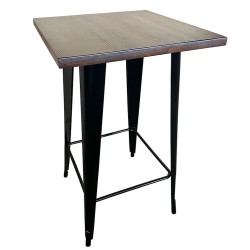 Τραπέζι Bar  Βιομηχανικού Τύπου Vintage ARTEKTO Μαύρο/Καφέ Μέταλλο/Ξύλο 60x60x103cm Τραπέζι Bar  Βιομηχανικού Τύπου Vintage ARTEKTO Μαύρο/Καφέ Μέταλλο/Ξύλο 60x60x103cm