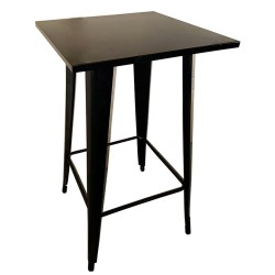 Τραπέζι Bar  Βιομηχανικού Τύπου Vintage ARTEKTO Μαύρο Μέταλλο/Ξύλο 60x60x103cm Τραπέζι Bar  Βιομηχανικού Τύπου Vintage ARTEKTO Μαύρο Μέταλλο/Ξύλο 60x60x103cm