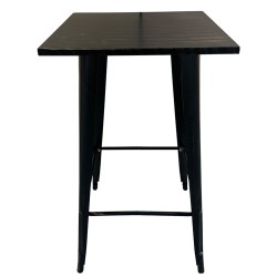 Τραπέζι Bar  Βιομηχανικού Τύπου Vintage ARTEKTO Μαύρο Αντικέ Μέταλλο/Ξύλο 60x60x103cm Τραπέζι Bar  Βιομηχανικού Τύπου Vintage ARTEKTO Μαύρο Αντικέ Μέταλλο/Ξύλο 60x60x103cm