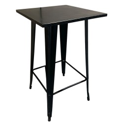 Τραπέζι Bar  Βιομηχανικού Τύπου Vintage ARTEKTO Μαύρο Αντικέ Μέταλλο/Ξύλο 60x60x103cm Τραπέζι Bar  Βιομηχανικού Τύπου Vintage ARTEKTO Μαύρο Αντικέ Μέταλλο/Ξύλο 60x60x103cm