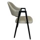 Καρέκλα Τραπεζαρίας  SOLANA Cappuccino/Μαύρο PU/Μέταλλο 51x51x81cm