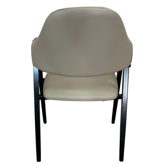 Καρέκλα Τραπεζαρίας  SOLANA Cappuccino/Μαύρο PU/Μέταλλο 51x51x81cm
