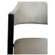 Καρέκλα Τραπεζαρίας  SOLANA Cappuccino/Μαύρο PU/Μέταλλο 51x51x81cm