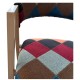 Καρέκλα Τραπεζαρίας  SOLANA Patchwork Ύφασμα/Μέταλλο 51x51x81cm