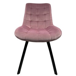 Καρέκλα Τραπεζαρίας  BRISA Σάπιο Μήλο/Μαύρο Βελούδο/Μέταλλο 53x60x85cm