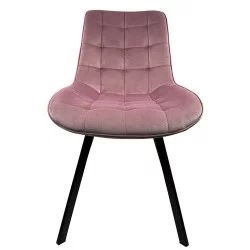 Καρέκλα Τραπεζαρίας  BRISA Σάπιο Μήλο/Μαύρο Βελούδο/Μέταλλο 53x60x85cm
