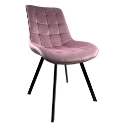 Καρέκλα Τραπεζαρίας  BRISA Σάπιο Μήλο/Μαύρο Βελούδο/Μέταλλο 53x60x85cm