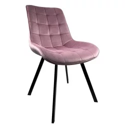 Καρέκλα Τραπεζαρίας  BRISA Σάπιο Μήλο/Μαύρο Βελούδο/Μέταλλο 53x60x85cm