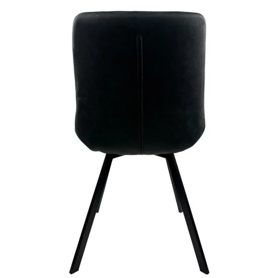 Καρέκλα Τραπεζαρίας  MILONGA Γκρι/Μαύρο PU/Μέταλλο 55x61x88cm