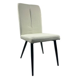 Καρέκλα Τραπεζαρίας  FANDANGO Μπεζ/Μαύρο Ύφασμα/Μέταλλο 43x56x97cm