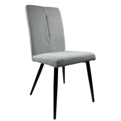 Καρέκλα Τραπεζαρίας  FANDANGO Γκρι/Μαύρο Ύφασμα/Μέταλλο 43x56x97cm