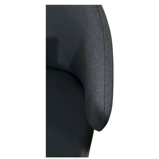 Καρέκλα Τραπεζαρίας  JACARANDA Γκρι/Μαύρο Ύφασμα/Μέταλλο 56x56x76cm