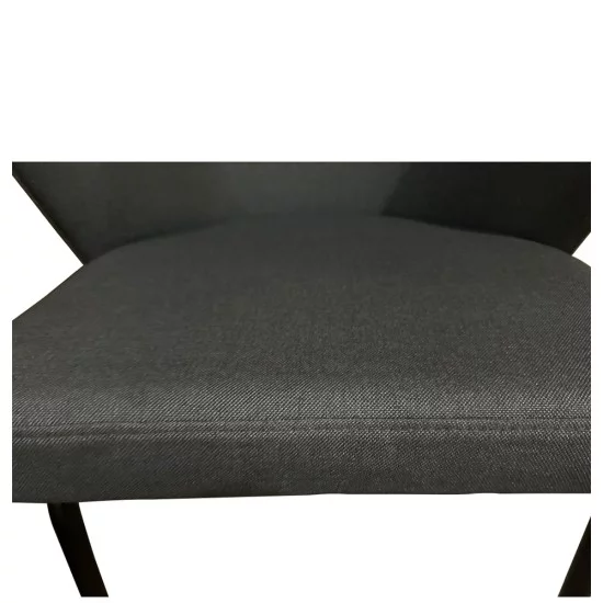 Καρέκλα Τραπεζαρίας  JACARANDA Γκρι/Μαύρο Ύφασμα/Μέταλλο 56x56x76cm