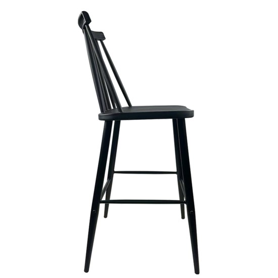 Σκαμπό Bar  MARANTA Μαύρο PP/Μέταλλο 45x46x97cm