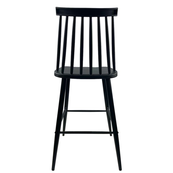 Σκαμπό Bar  MARANTA Μαύρο PP/Μέταλλο 45x46x97cm