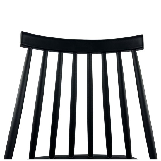 Σκαμπό Bar  MARANTA Μαύρο PP/Μέταλλο 45x46x97cm
