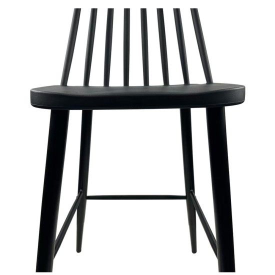 Σκαμπό Bar  MARANTA Μαύρο PP/Μέταλλο 45x46x97cm