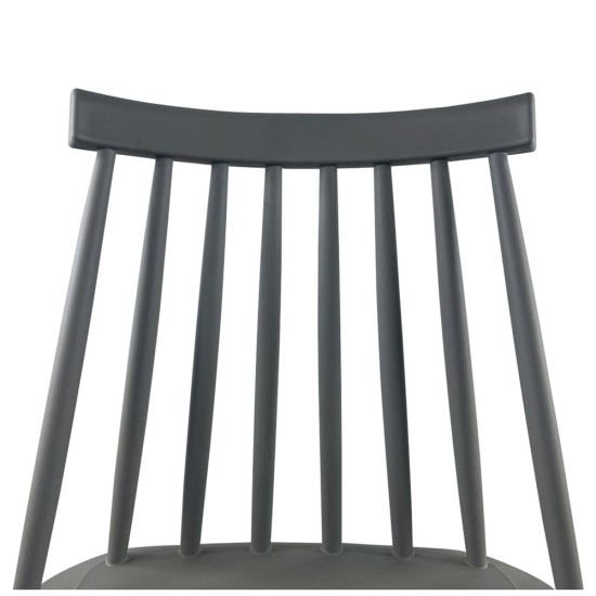 Σκαμπό Bar  MARANTA Γκρι/Φυσικό PP/Μέταλλο 45x46x97cm