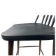 Σκαμπό Bar  MARANTA Μαύρο/Καρυδί PP/Μέταλλο 45x46x97cm