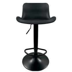 Σκαμπό Bar  QUERIDA Μαύρο PP/Μέταλλο 44x45x58/81-79/102cm