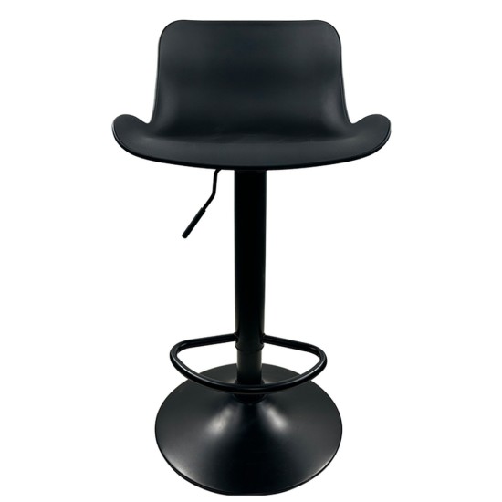 Σκαμπό Bar  QUERIDA Μαύρο PP/Μέταλλο 44x45x58/81-79/102cm