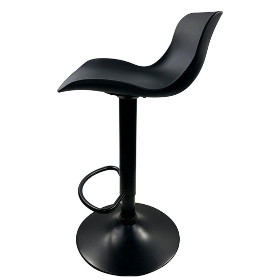 Σκαμπό Bar  QUERIDA Μαύρο PP/Μέταλλο 44x45x58/81-79/102cm