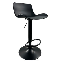 Σκαμπό Bar  QUERIDA Μαύρο PP/Μέταλλο 44x45x58/81-79/102cm