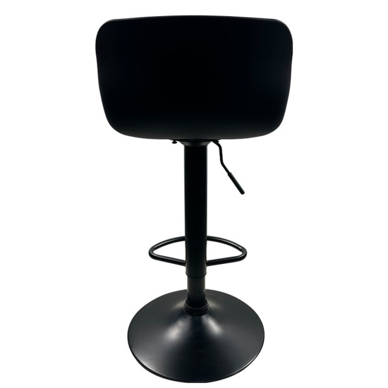 Σκαμπό Bar  QUERIDA Μαύρο PP/Μέταλλο 44x45x58/81-79/102cm