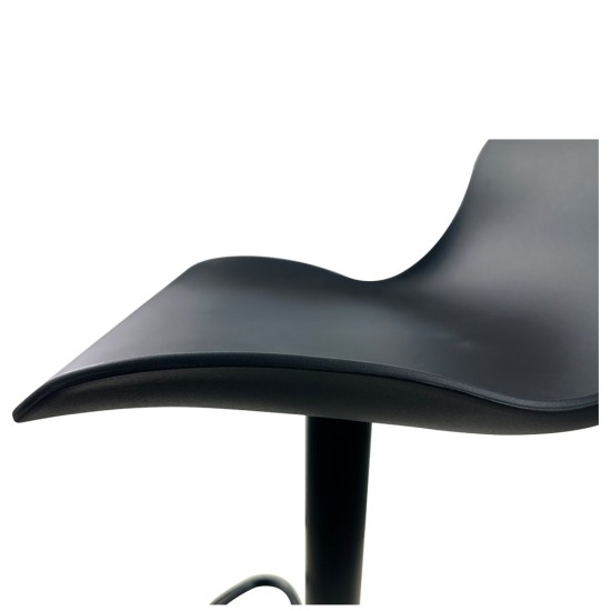 Σκαμπό Bar  QUERIDA Μαύρο PP/Μέταλλο 44x45x58/81-79/102cm