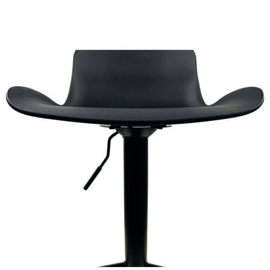 Σκαμπό Bar  QUERIDA Μαύρο PP/Μέταλλο 44x45x58/81-79/102cm