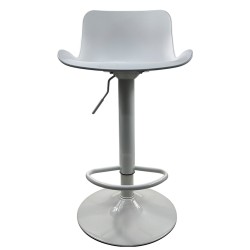 Σκαμπό Bar  QUERIDA Λευκό PP/Μέταλλο 44x45x58/81-79/102cm