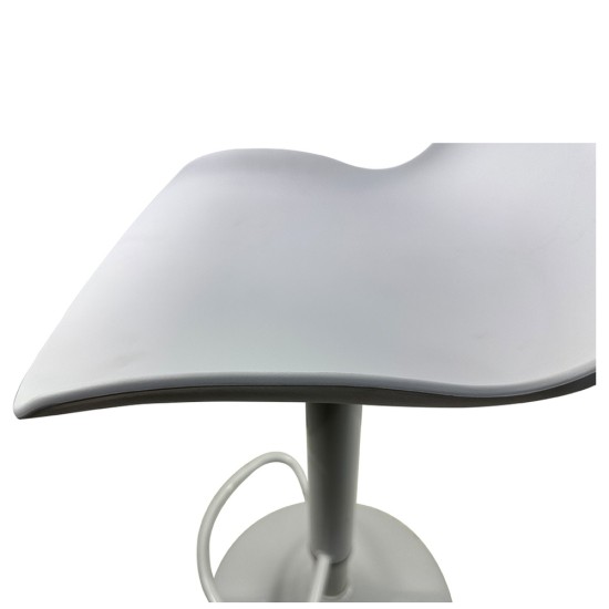 Σκαμπό Bar  QUERIDA Λευκό PP/Μέταλλο 44x45x58/81-79/102cm