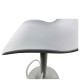 Σκαμπό Bar  QUERIDA Λευκό PP/Μέταλλο 44x45x58/81-79/102cm