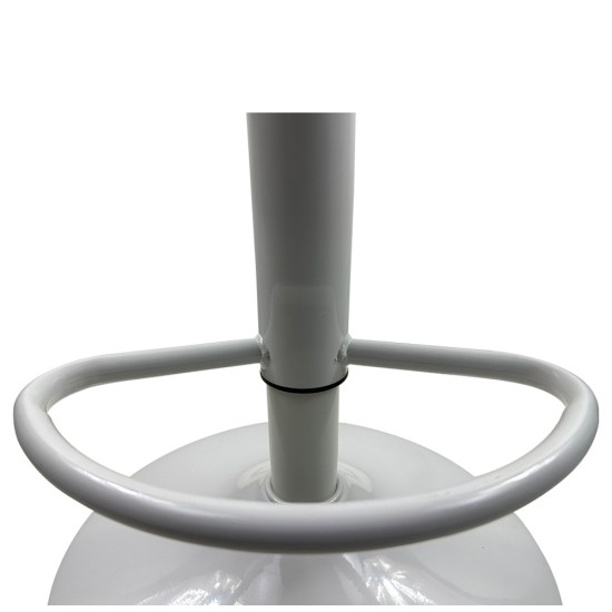 Σκαμπό Bar  QUERIDA Λευκό PP/Μέταλλο 44x45x58/81-79/102cm