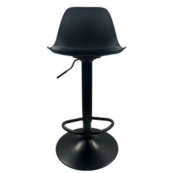 Σκαμπό Bar  AMADA Μαύρο PP/Μέταλλο 41x40x79-89cm